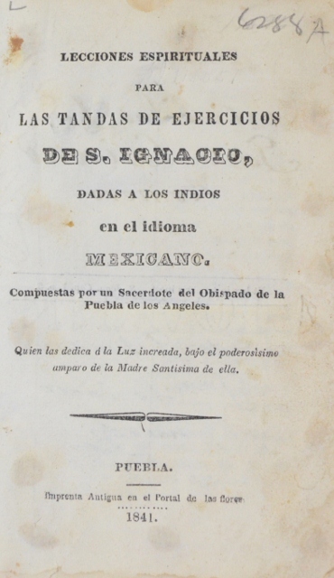 LECCIONES ESPIRITUALES PARA LAS TANDAS DE EJERCICIOS DE S. IGNACIO